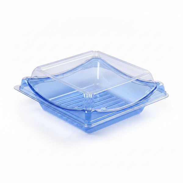 7.28"×7.28" Blue PET Sushi Container 280/Case
