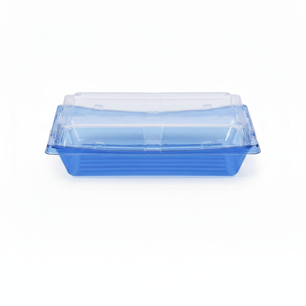 9.44"×7.28" Blue PET Sushi Container 200/Case