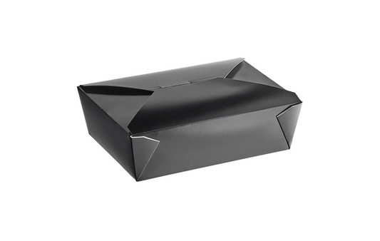 #2 Black Paper Take Out Box 8.5x6.25x1.8 200pcs