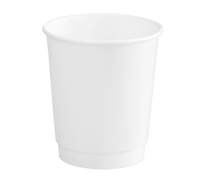 8oz double wall white paper hot cups 500pcs
