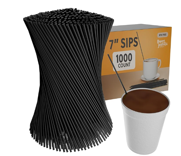 E1- 7” Plastic Brown Coffee Stirrer 1000pcs