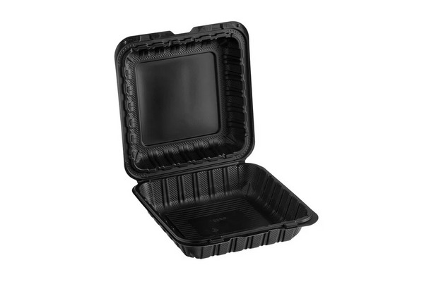 C6- 9x9 Black Hinged Container 150pcs