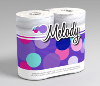 Melody Bathroom Tissue Paper 4ct
