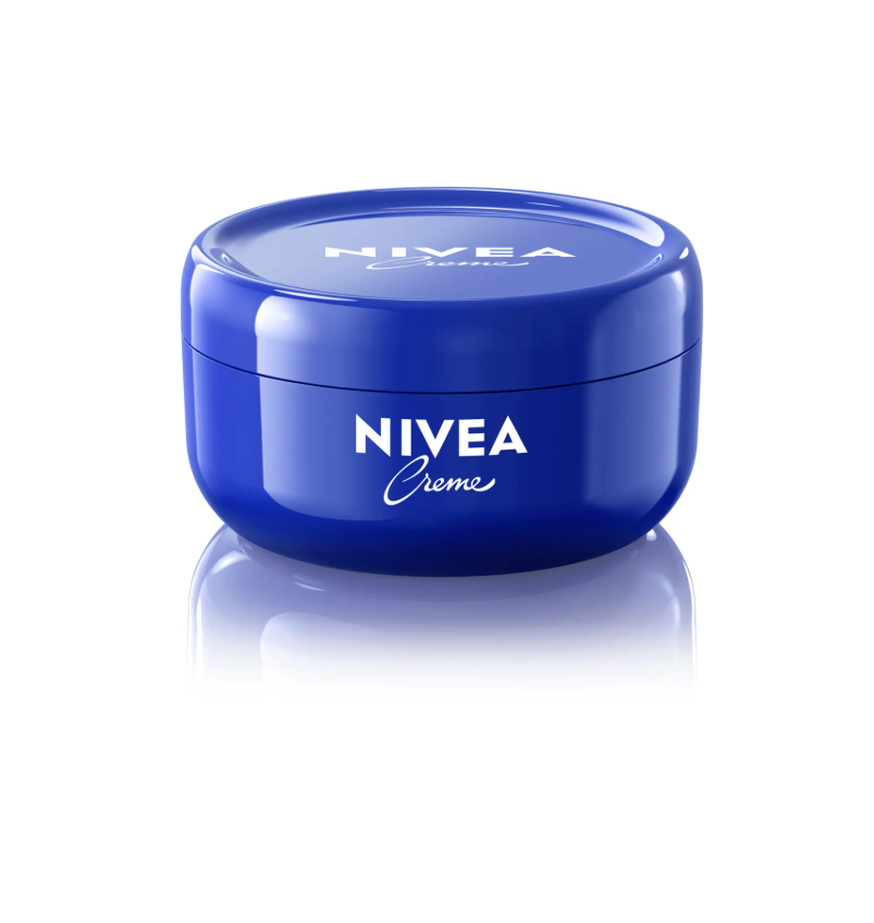 Front view of Nivea Creme Moisturizer blue jar for face, body, and hands – 150ml