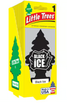 24 pack of Little Trees Black Ice car air fresheners in retail box