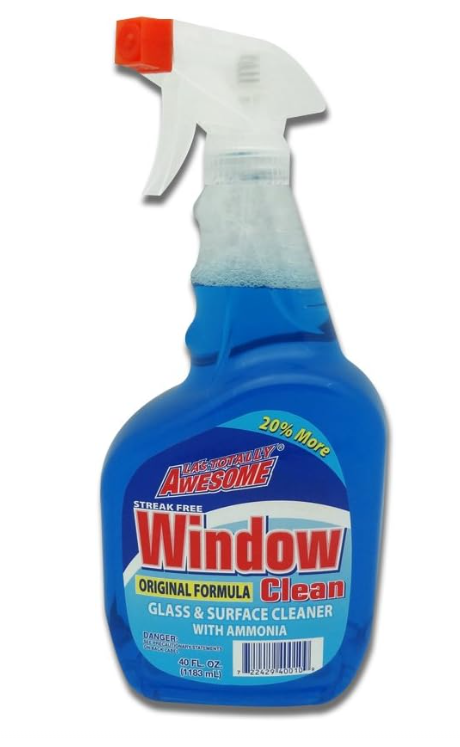 Totally Awesome Window Cleaner 40oz spray bottle for streak-free glass cleaning