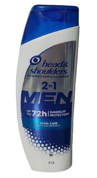 Head & Shoulders Men 2-in-1 Total Care Shampoo + Conditioner Bottle – 72 Hour Dandruff Protection