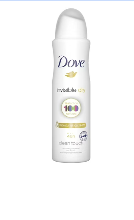 Dove Invisible Dry Spray Antiperspirant 48H 150ml – 6 Pack, No White Marks