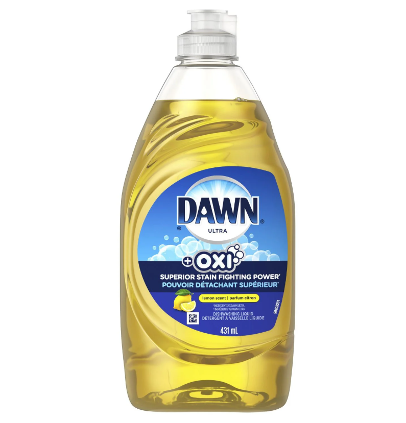 Dawn Ultra Lemon Oxi Dishwashing Liquid 431ml Bottle – Grease Fighting Soap