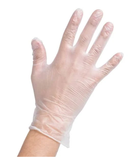 D1 - Sanitex Viynl Gloves Medium 10 boxes/case Clear