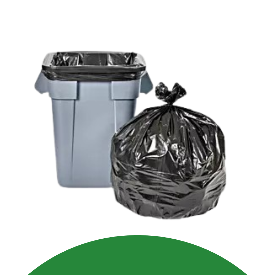 Black 40x46 45 Gallon Heavy Duty Trash Bag with Bin