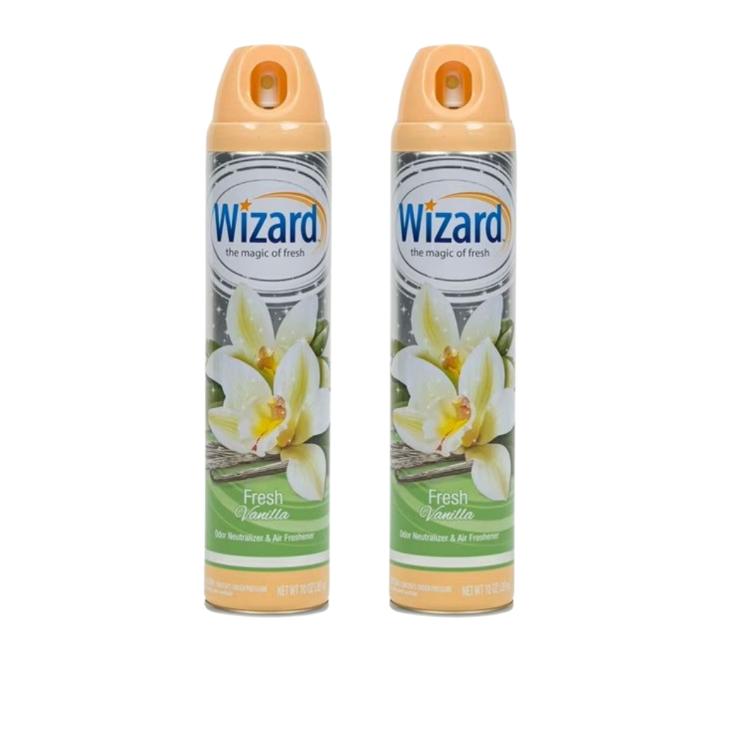 Wizard Aerosol Air Freshener Sweet Vanilla – Odor Neutralizer Spray Can