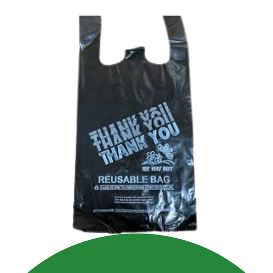 Black T-Shirt Bag 11.4” x 6.3” x 21.25” 1000/carton