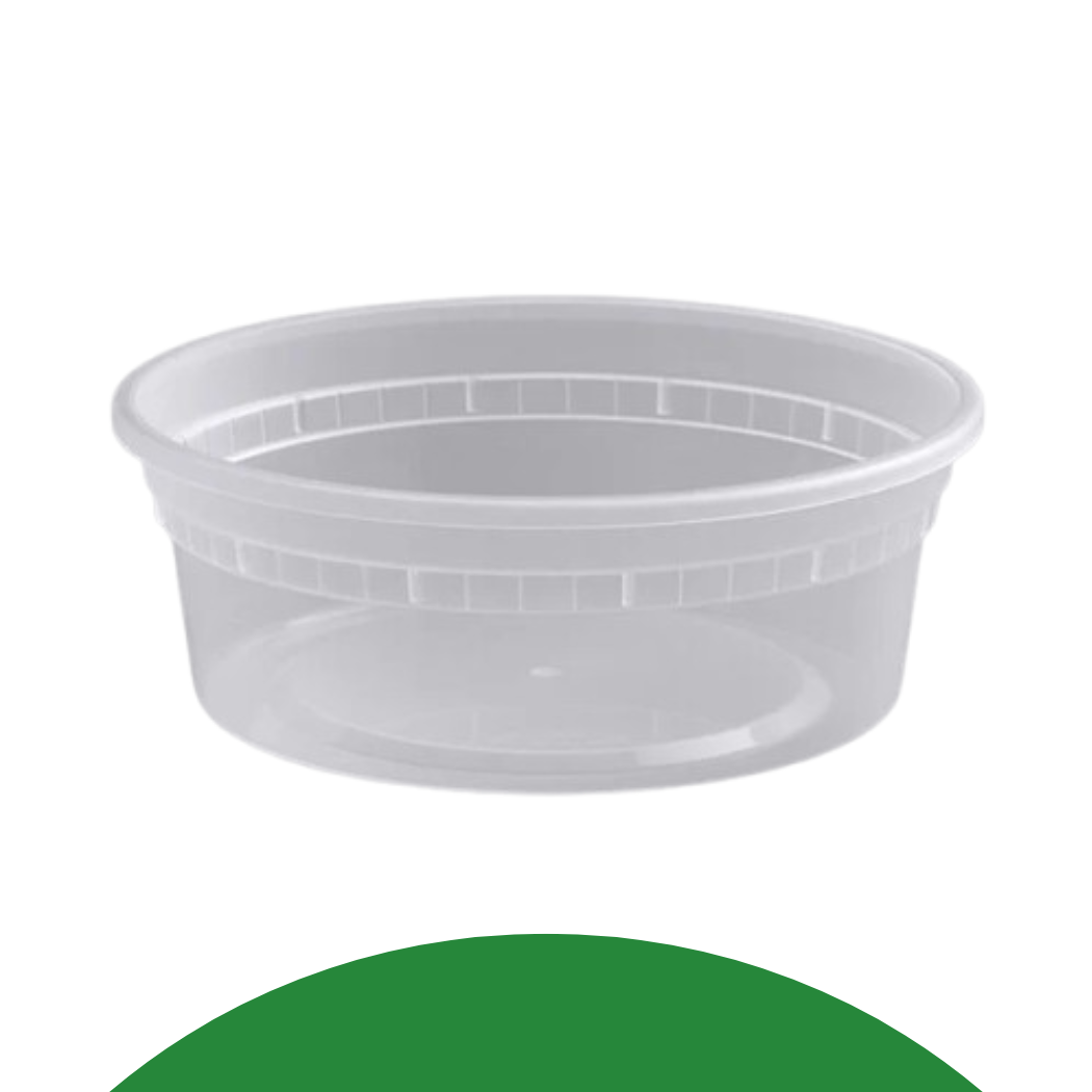 8 oz clear polypropylene deli food storage container – BPA-free, reusable, leak-resistant