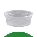 8 oz clear polypropylene deli food storage container – BPA-free, reusable, leak-resistant