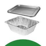 Half size aluminum pans with heavy duty lids bulk 100 count
