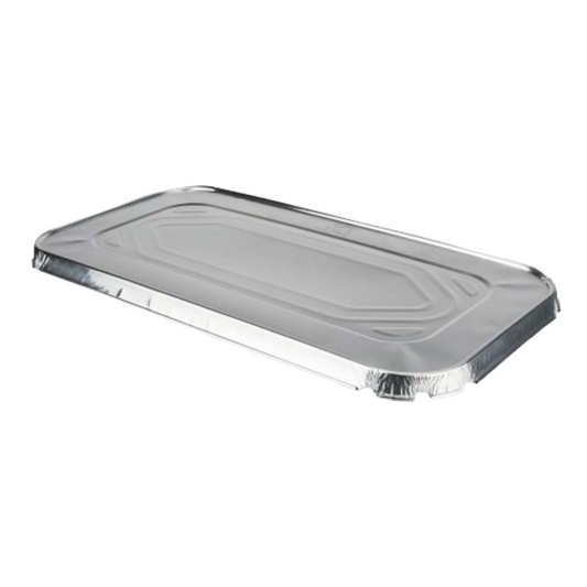 Full size aluminum steam table lids 50 pack for catering and food service