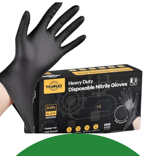 Black Nitrile Disposable Gloves Large & XL – 100/Carton Heavy Duty Powder-Free
