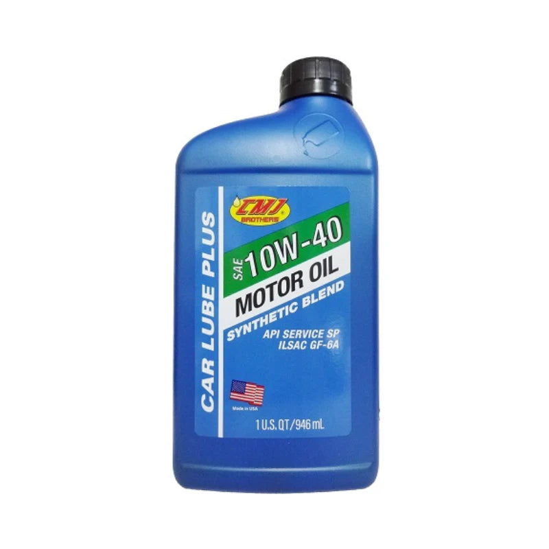Car Lube Plus 10W-40 Synthetic Blend Motor Oil Bottle