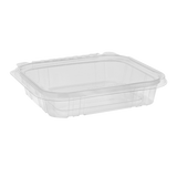 16 oz Shallow RPET Clear Hinged Lid Deli Containers – Case of 200