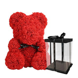 Silk Rose 1 Ct With Teddy Bear (24 count)