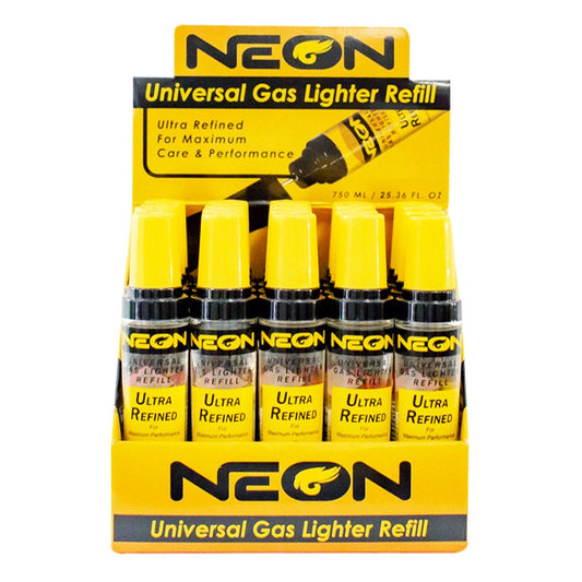 Neon Butane 20 Ml Universal Gas Lighter Refill Ultra Refined (20 count)