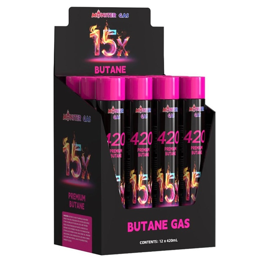 Monster Butane Gas 420 Ml / 14.2 Oz 15x (12 count)