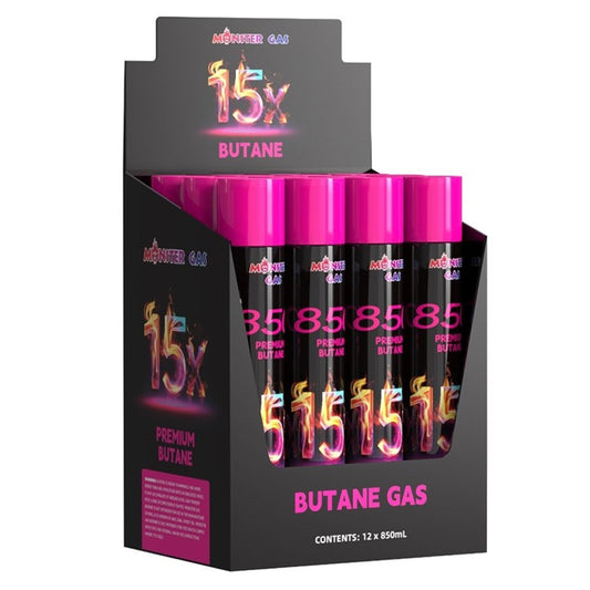 Monster Butane Gas 850 Ml / 28.74 Oz 15x (12 count)
