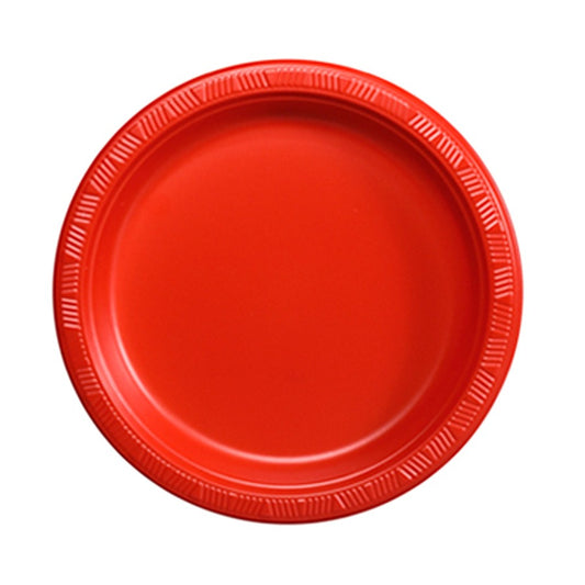 Dispozeit Plastic Plate 10 in 100 Ct Red (6 pack)
