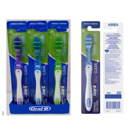 Oral-b Toothbrush 1 Ct Medium Daily Clean Gentle on Gums & Teeth (12 count)