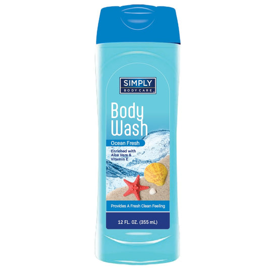 Simply Bodycare Body Wash 12 Oz Ocean Fresh (12 pack)