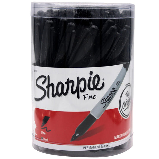 Sharpie Permanent Marker 1 Ct Fine Black Cannister Display (36 pack)