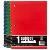 Check Plus Spiral Notebook 70 Sheet 10.5x 8 in 1 Subject