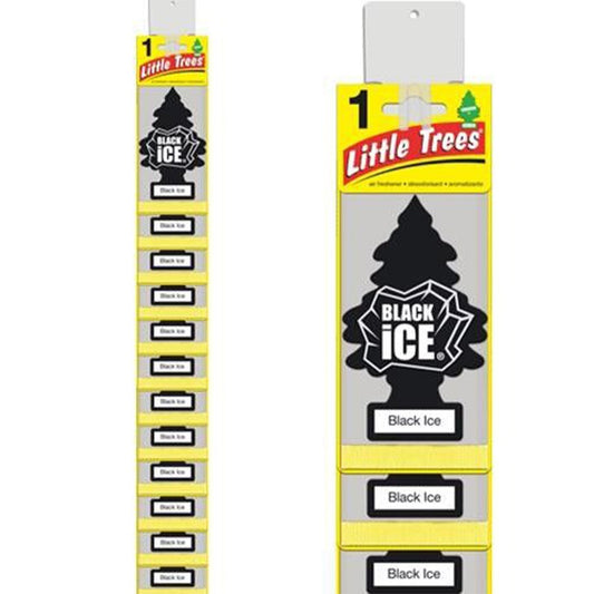 Little Trees Car Freshener 1 Ct Clip Strip Black Ice (144 pack)