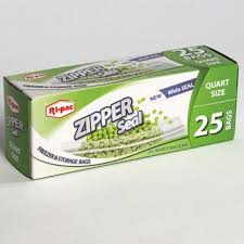 Ri-Pac Quart Size Zipper Storage Bags 25 count box – resealable freezer-safe food storage