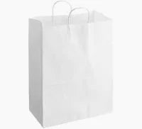 E1- 12-1/2x7x17 White Handle Bag 250 pcs