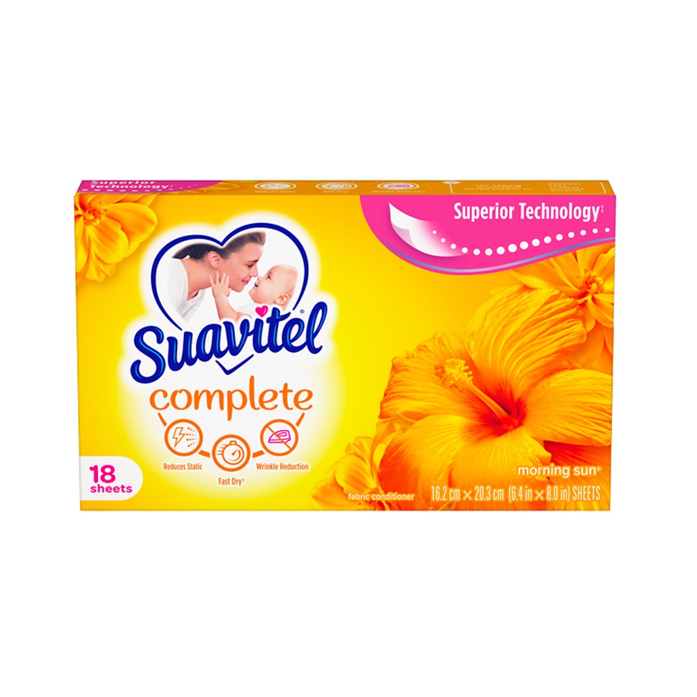 Suavitel Dryer Sheets 18 Ct Morning Sun ( 15 pack)