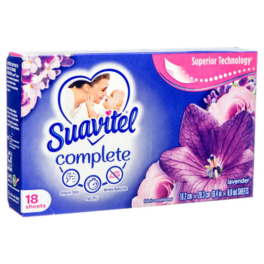 Suavitel Dryer Sheets 18 Ct Lavender ( 6 pack)