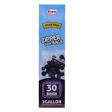 Ri-Pac 2 Gallon Zipper Storage Bags 30 count box – extra-large resealable freezer-safe food storage