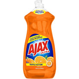 Ajax Dishwash Liquid 28 Oz Triple Action Orange ( 9 pack)
