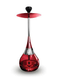 OVERDOZZ Hookah Red – Premium Modern Shisha Pipe with Glass Base and Stainless Steel Stem