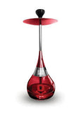 OVERDOZZ Hookah Red – Premium Modern Shisha Pipe with Glass Base and Stainless Steel Stem