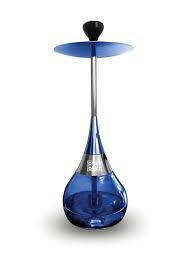OVERDOZZ Hookah Blue premium modern shisha pipe with teardrop glass base