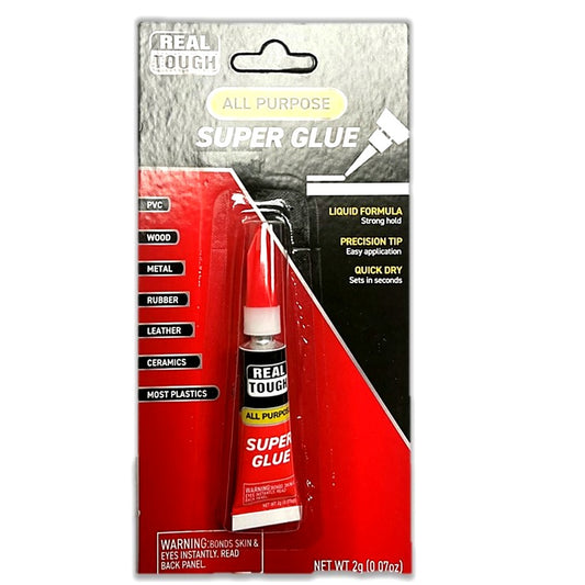 Real Tough Super Glue All Purpose 2 G ( 12 count)