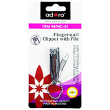 Adoro Finger Nail Clipper 1 Ct Blister With File and Chain (12 pack)