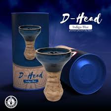 D-HEAD Indigo Blue Hookah Bowl – Premium European Handmade Design
