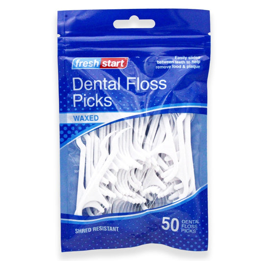 Fresh Start Dental Floss Picks 50 Ct Regular ( 48 pack)