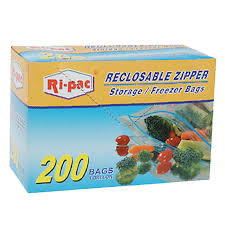 Ri-Pac 1 Gallon Freezer Storage Zipper Bags 200 count box – resealable food storage bags