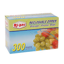 Ri-Pac Quart Size Freezer Storage Zipper Bags 7x8 inch, 300 count box – resealable food storage