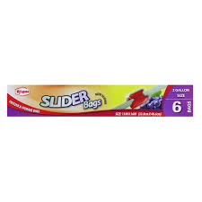 Ri-Pac 2 Gallon Slider Zipper Storage Bags 6 count box – extra-large resealable freezer-safe food storage